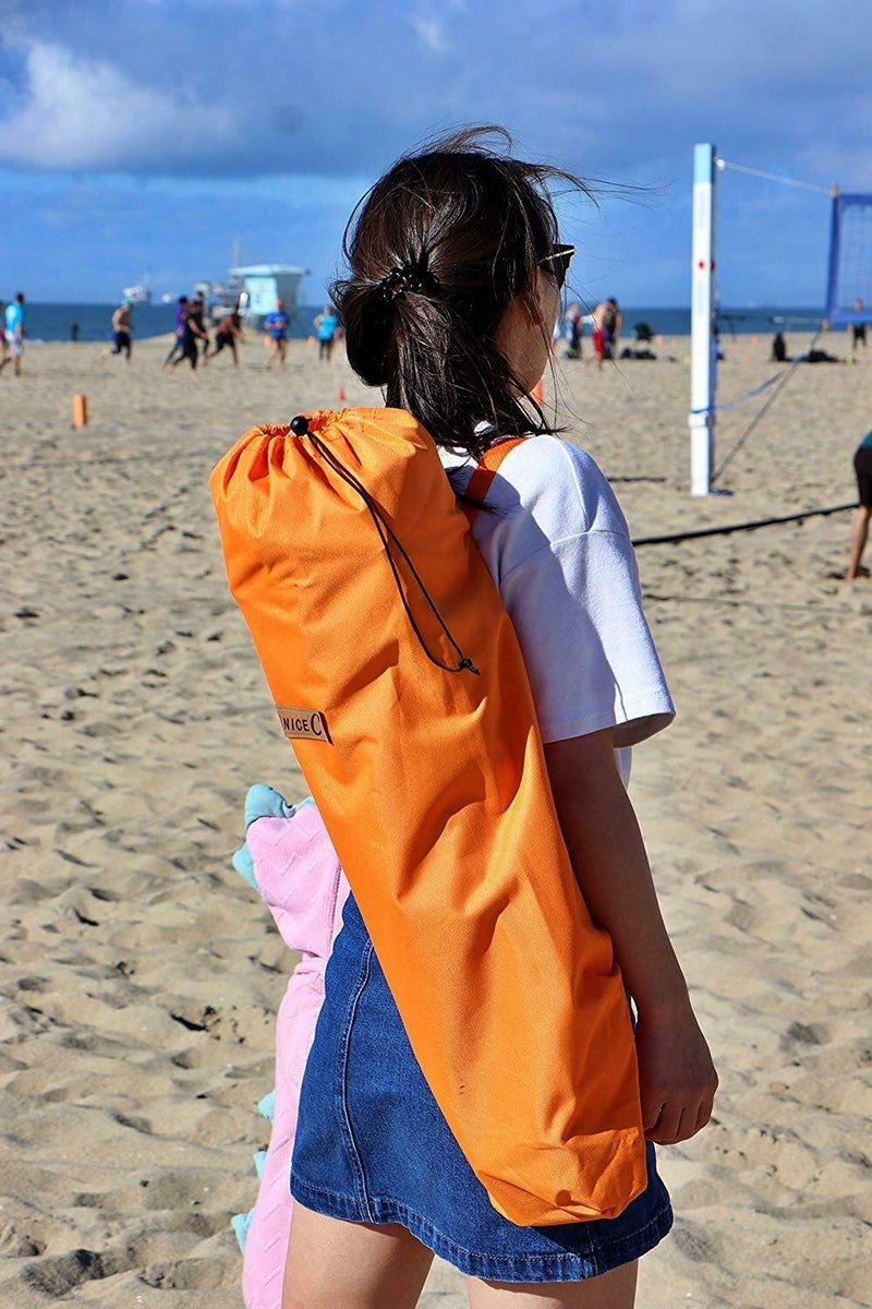 Nice C Chair Beach, Low Beach Chair, Sling, Folding, Portable, Concert, for Adults, Kids, Boat, Sand Chair with Cup Holder & Carry Bag (1 Pack of Orange) - Image 3